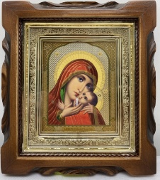 Icon of the Mother of God "Kaspirovskaya" 19x17