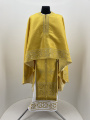 Priest Vestment Greek Style, Brocade Fabric, with Embroidered Galloon, Embroidery "Hearts"