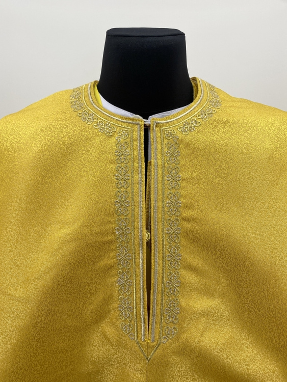 Priest Vestment Greek Style, Brocade Fabric, with Embroidered Galloon, Embroidery "Hearts"
