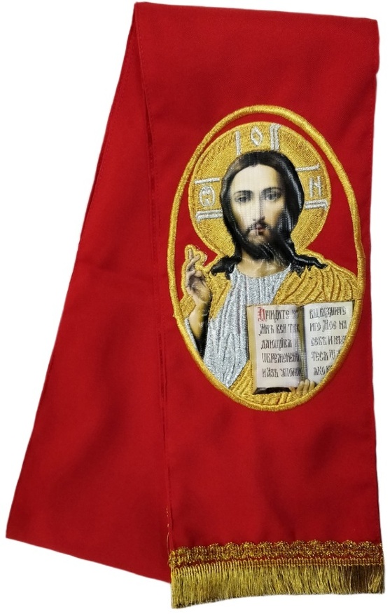 Bookmark with Icon of the Savior, Red