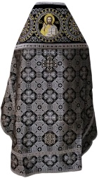 Priest Vestment Combined from Brocade "Athonite Cross" with Embroidered Epitrachelion, Embroidery "Circle"