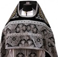 Priest Vestment Combined from Brocade "Athonite Cross" with Embroidered Epitrachelion, Embroidery "Circle"