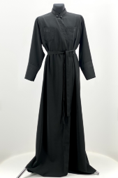 Cassock with overlaps, embroidered, wet silk fabric