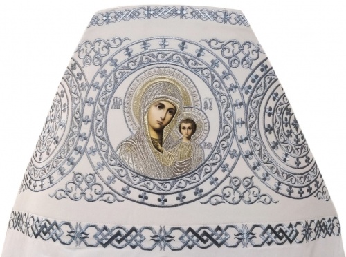 Priest Vestments Embroidered on Gabardine, Embroidery "Circle" with Embroidered Galloon