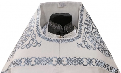 Priest Vestments Embroidered on Gabardine, Embroidery "Circle" with Embroidered Galloon