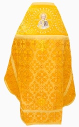 Priest Vestment Combined Brocade "Kyiv Cross" with Embroidered Epitrachelion, Embroidery "Kolo"