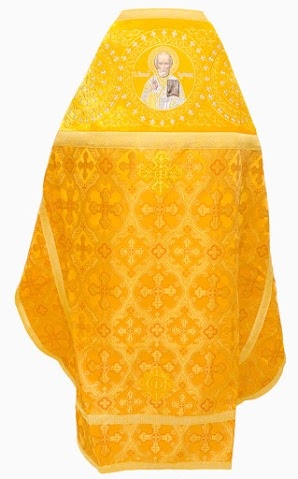 Priest Vestment Combined Brocade "Kyiv Cross" with Embroidered Epitrachelion, Embroidery "Kolo"