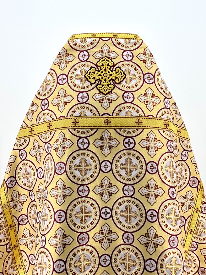 Priest Vestments, made of Turkish brocade with sewn-on galloon