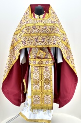 Priest Vestments, made of Turkish brocade with sewn-on galloon