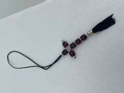 Car Pendant "Acrylic Cross" with Tassel (assorted)