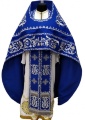 Priest Vestments, Embroidered on Gabardine, Embroidered Center with Embroidered Galloon
