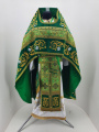 Priest Vestment Combined of Brocade "Florovsky Cross", with Embroidered Epitrachelion, Embroidery "Rose"