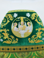 Priest Vestment Combined of Brocade "Florovsky Cross", with Embroidered Epitrachelion, Embroidery "Rose"