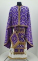 Priest Vestments, Greek Style, Brocade Fabric, with Sewn Galloon