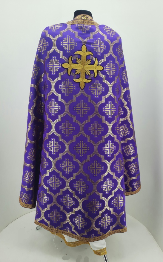 Priest Vestments, Greek Style, Brocade Fabric, with Sewn Galloon