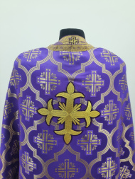 Priest Vestments, Greek Style, Brocade Fabric, with Sewn Galloon