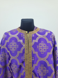 Priest Vestments, Greek Style, Brocade Fabric, with Sewn Galloon