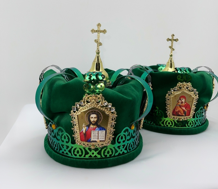 Wedding Crowns (pair) Ø20cm Height 25cm (colored bulat)