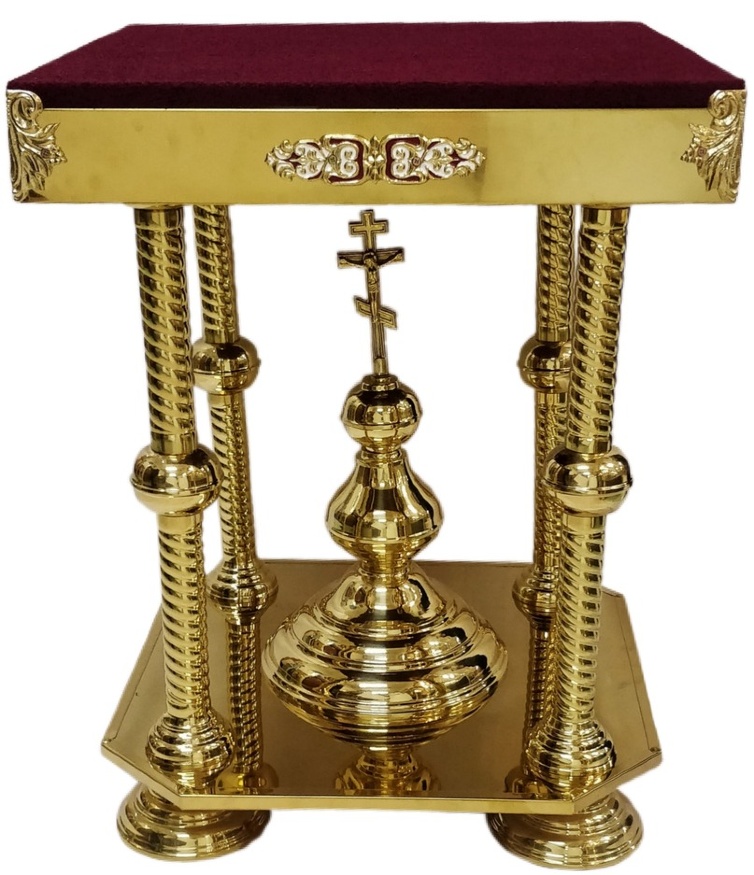 Stand for a Reliquary or Liturgical Tray 60.5×60.5 cm (Height 78 cm)