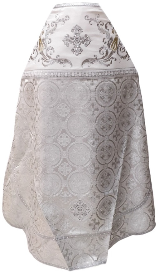 Priest Vestments Combined Brocade "Kyiv Cross" with Embroidered Epitrachelion, Pattern "New Pattern"