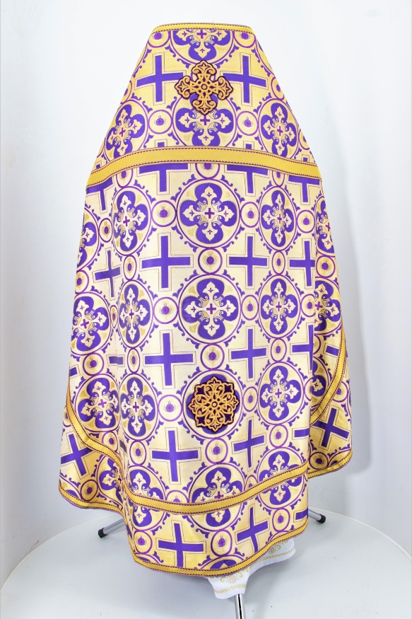 Priest Vestments, made of Greek brocade with sewn-on galloon