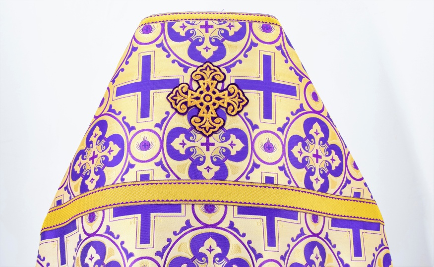Priest Vestments, made of Greek brocade with sewn-on galloon