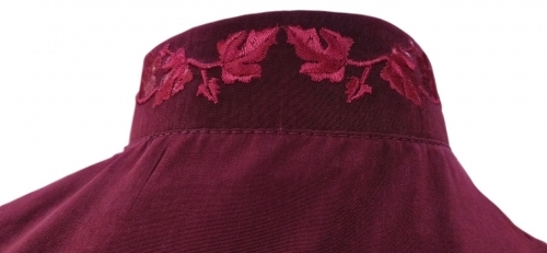 Cassock with Overlap, with Embroidery, Wet Silk Fabric