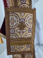 Priest Vestments Combined from Brocade with Embroidered Epitrachelion