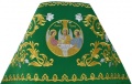 Priest Vestments, embroidered on gabardine, embroidered center with icons and embroidered galloon