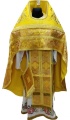 Priest Vestments Combined from Brocade "Greek Cross" with Embroidered Epitrachelion, Embroidery "New Embroidery"