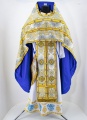 Priest Vestments, Turkish Brocade with Sewn-on Galloon