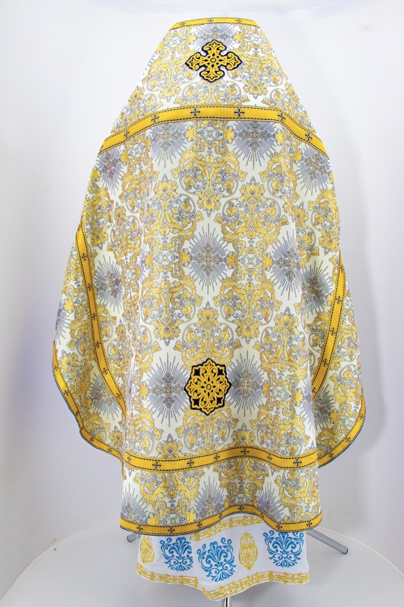 Priest Vestments, Turkish Brocade with Sewn-on Galloon