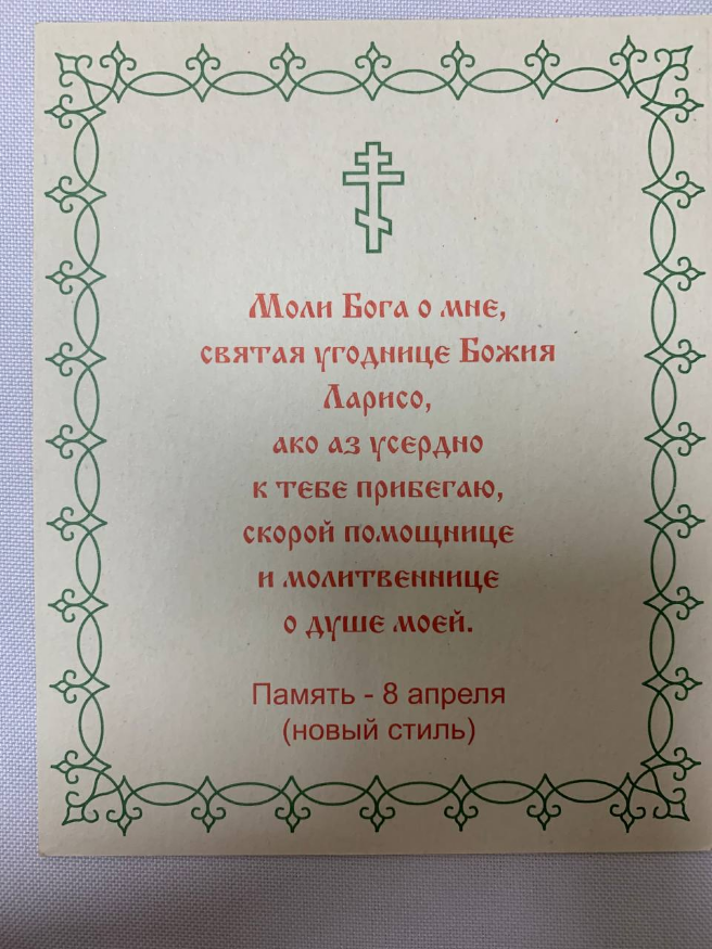 Icon of Holy Martyr Larisa (S. F.)