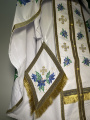 Priest Vestments Embroidered on Gabardine, with Embroidered Icon, Embroidery "Clematis"