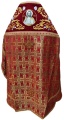 Priest Vestments Combined from Brocade "Lavra Cross" with Embroidered Epitrachelion, Embroidery "Rose"