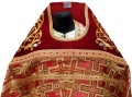 Priest Vestments Combined from Brocade "Lavra Cross" with Embroidered Epitrachelion, Embroidery "Rose"