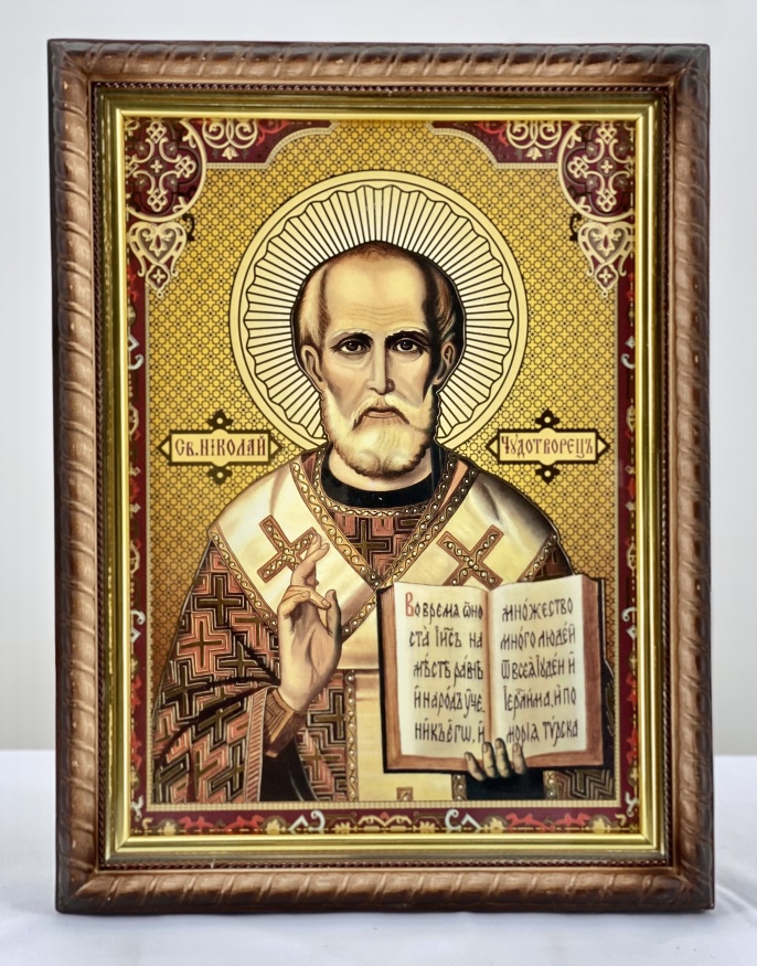 Icon of St. Nicholas the Wonderworker (without miter) 32×42