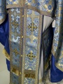 Greek Style Vestment, Brocade Fabric with Sewn Galloon