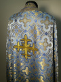 Greek Style Vestment, Brocade Fabric with Sewn Galloon