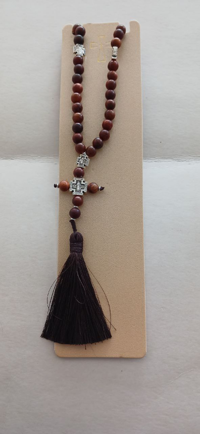 Prayer Rope with 50 Wooden Beads