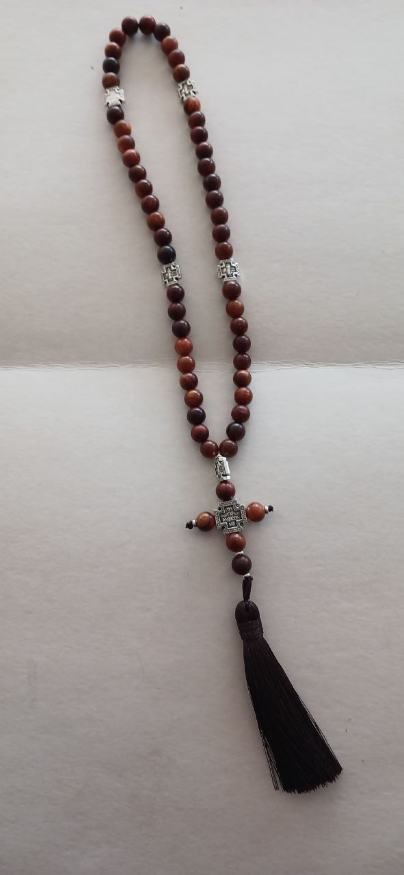 Prayer Rope with 50 Wooden Beads