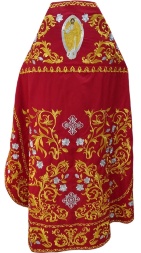 Priest Vestments, Embroidered on Gabardine, Embroidered Centre with Embroidered Galloon