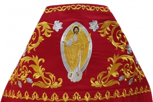 Priest Vestments, Embroidered on Gabardine, Embroidered Centre with Embroidered Galloon
