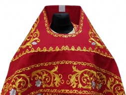 Priest Vestments, Embroidered on Gabardine, Embroidered Centre with Embroidered Galloon