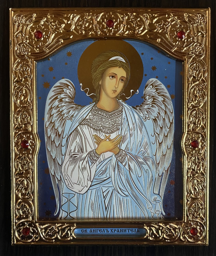 Icon of the Holy Guardian Angel (blue background)