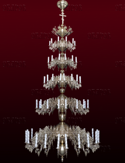 Chandelier, 5 tiers, 76 candles