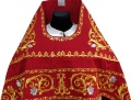 Priest Vestments, Embroidered on Gabardine, Embroidered Center with Embroidered Galloon