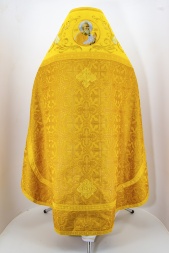 Priest Vestments Combined Brocade with Embroidered Epitrachelion, Embroidery "New Pattern"