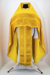 Priest Vestments Combined Brocade with Embroidered Epitrachelion, Embroidery "New Pattern"