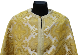 Priest Vestments, Greek Style, Brocade Fabric with Sewn Galloon